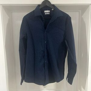 Men’s Calvin Klein Button Down All-Season Stretch Slim Fit Wicking 15 32/33. J53